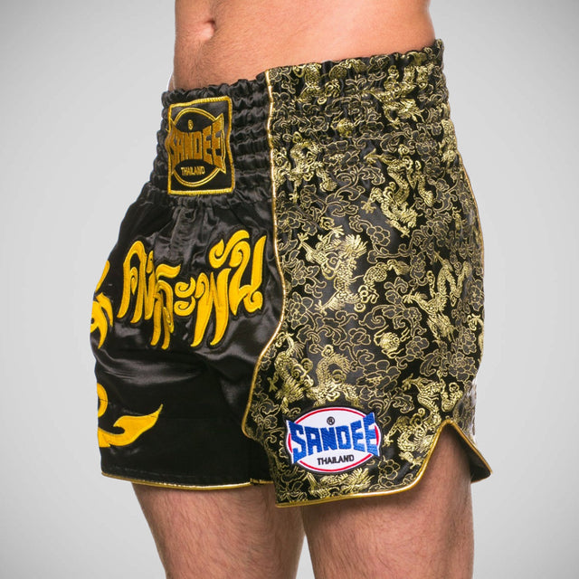 Sandee Unbreakable Thai Shorts Black/Yellow