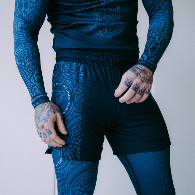 Fumetsu Mjolnir V-Lite Fight Shorts Blue/Black