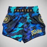 Fairtex BS1916 Goldener Jubiläumsglanz Muay Thai Shorts Blau