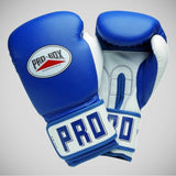 Blue/White Pro-Box PU Club Essentials Senior Sparring Gloves   