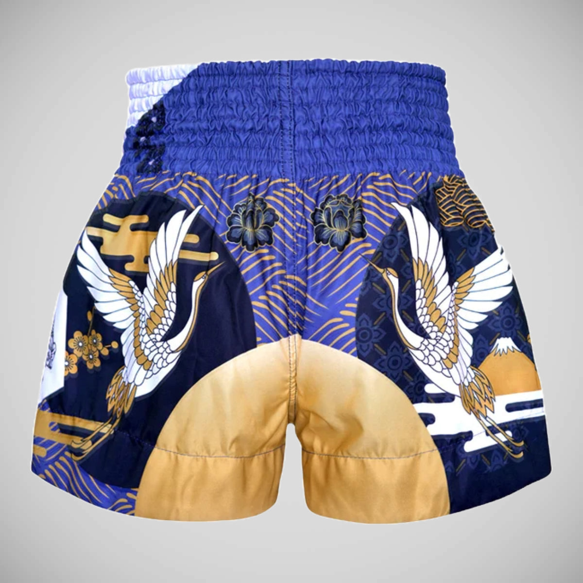 Blue TUFF Sport MS651 Majestic Crane Muay Thai Shorts   