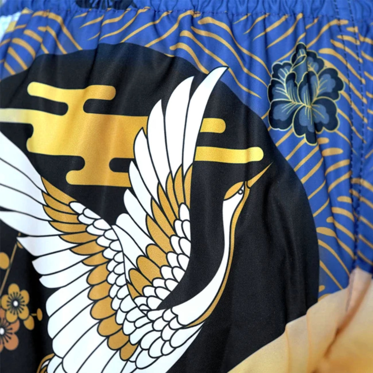 Tuff Sport MS651 Majestic Crane Muay Thai Shorts Blue