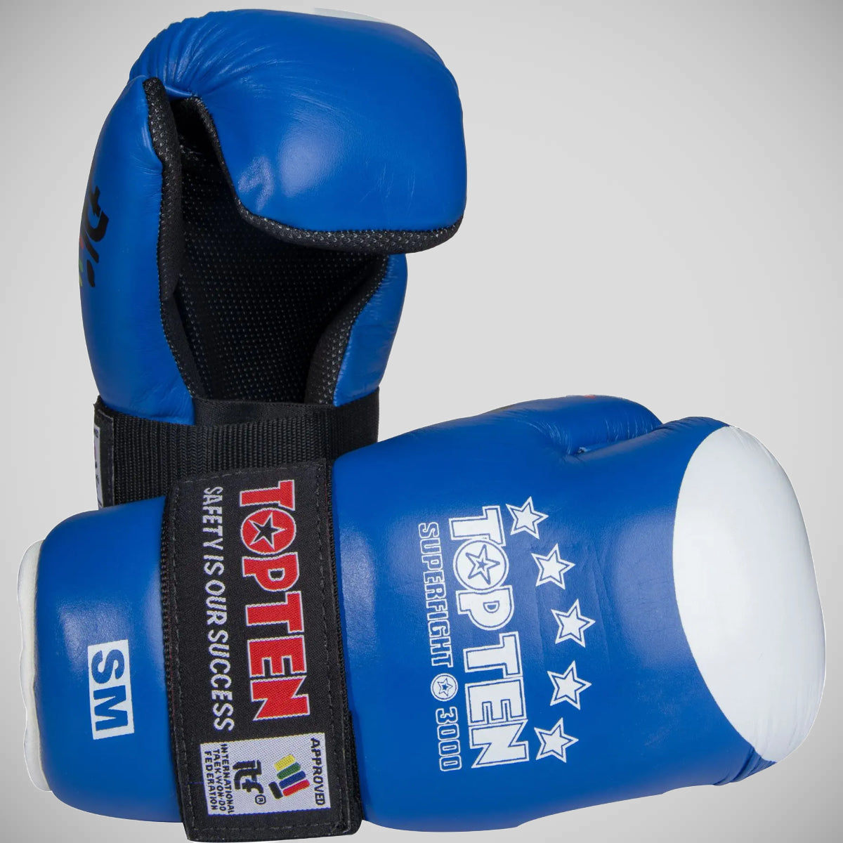 Top Ten Open Hand Superfight ITF Gloves Blue from Made4Fighters