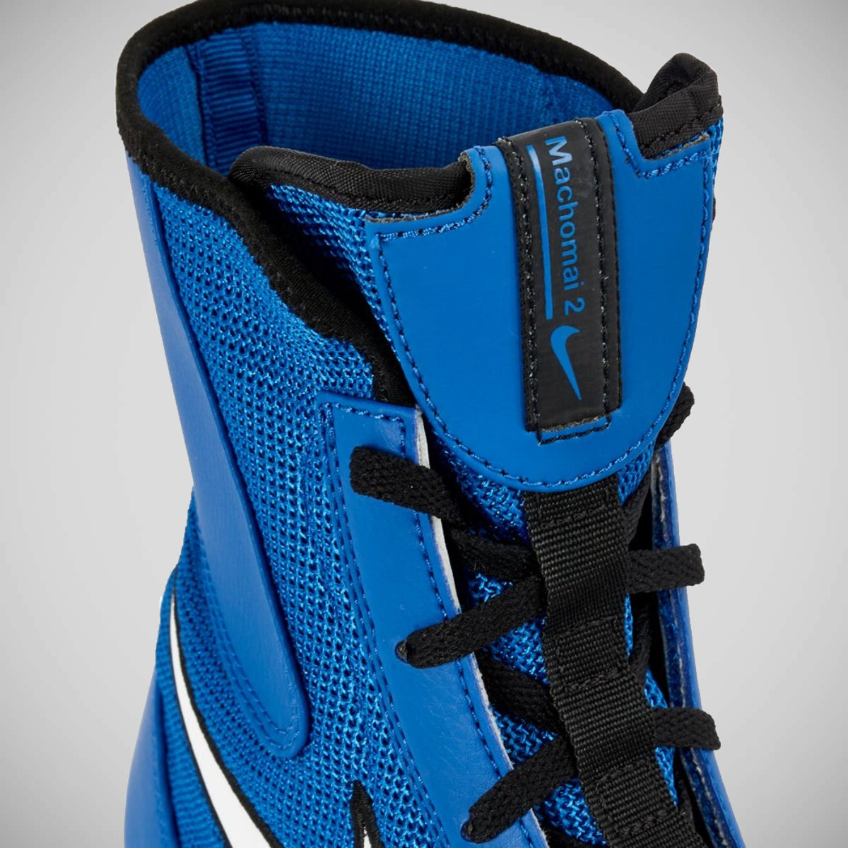 Blue/White Nike Machomai 2 Boxing Boots from Made4Fighters