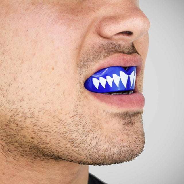 SafeJawz Extro Shark Mouth Guard Blue/White