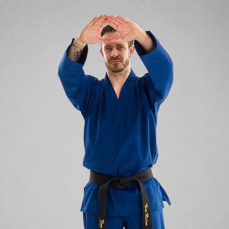 Bytomic volwassen V-hals Martial Arts Uniform Blue