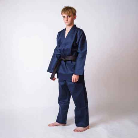 Bytomic Red Label V-Neck Kids Martial Arts Uniform Blue