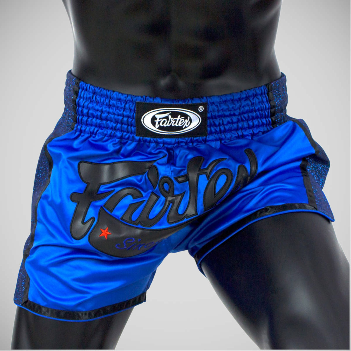 Fairtex BS1702 İnce Cut Muay Thai Şort Mavi
