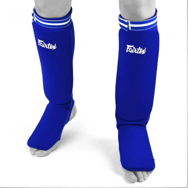 Fairtex SPE Elasticated Shin Guards Blue