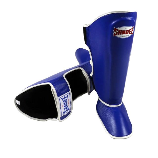 Sandee Authentic Leather Shin Guards Blue