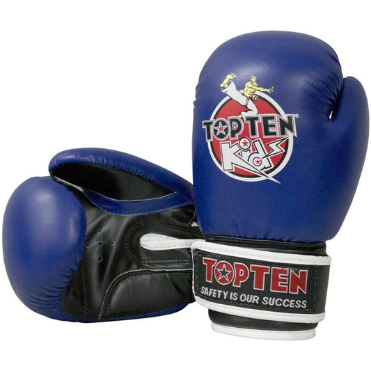 Blue Top Ten Kids Boxing Gloves 8oz