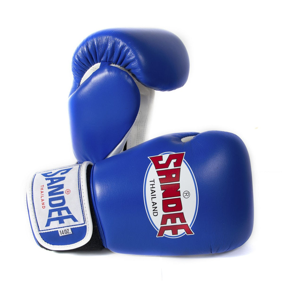 Blue/White Sandee Authentic 2Tone Boxing Gloves from Made4Fighters