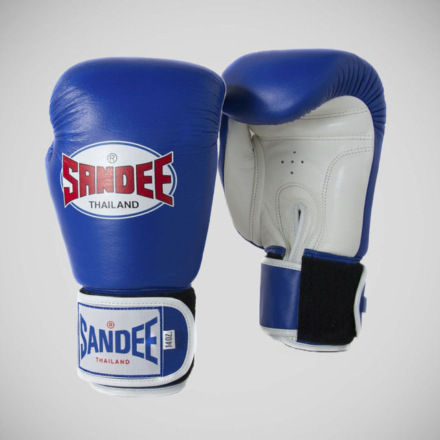 Sandee Authentic 2-Tone Boxing Gloves Blue/White