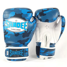 Blue/White Sandee Camo Kids Boxing Gloves