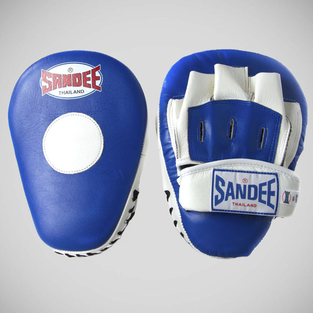 Sandee Curved Focus Mitts Blue/White