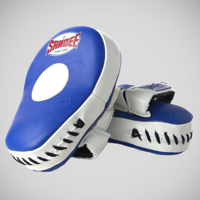 Sandee Curved Focus Mitts Blue/White