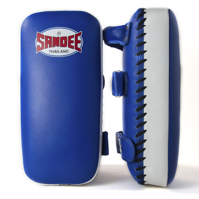 Sandee Extra Thick Flat Thai Kick Pads Blue/White