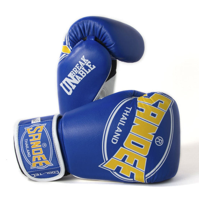 Sandee Cool-Tec 3-Tone Boxing Gloves Blue/Yellow/White