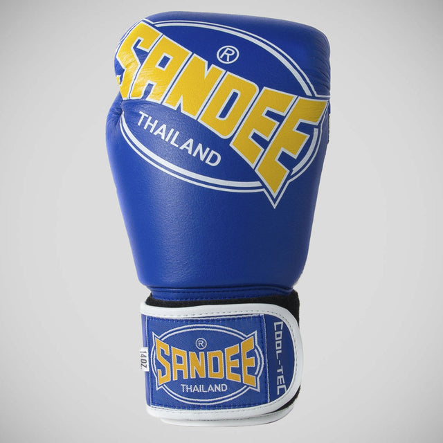 Sandee Cool-Tec 3-Tone Boxing Gloves Blue/Yellow/White