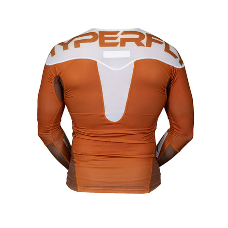 Hyperfly Supreme Edge Ranked Long Sleeve Rash Guard Brown