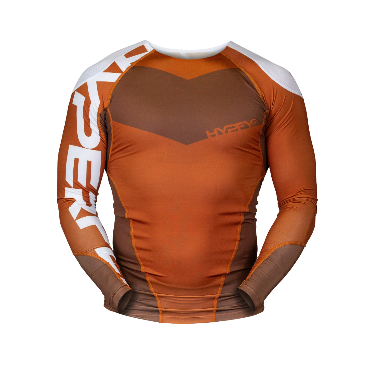 Hyperfly Supreme Edge Ranked Long Sleeve Rash Guard Brown from ...