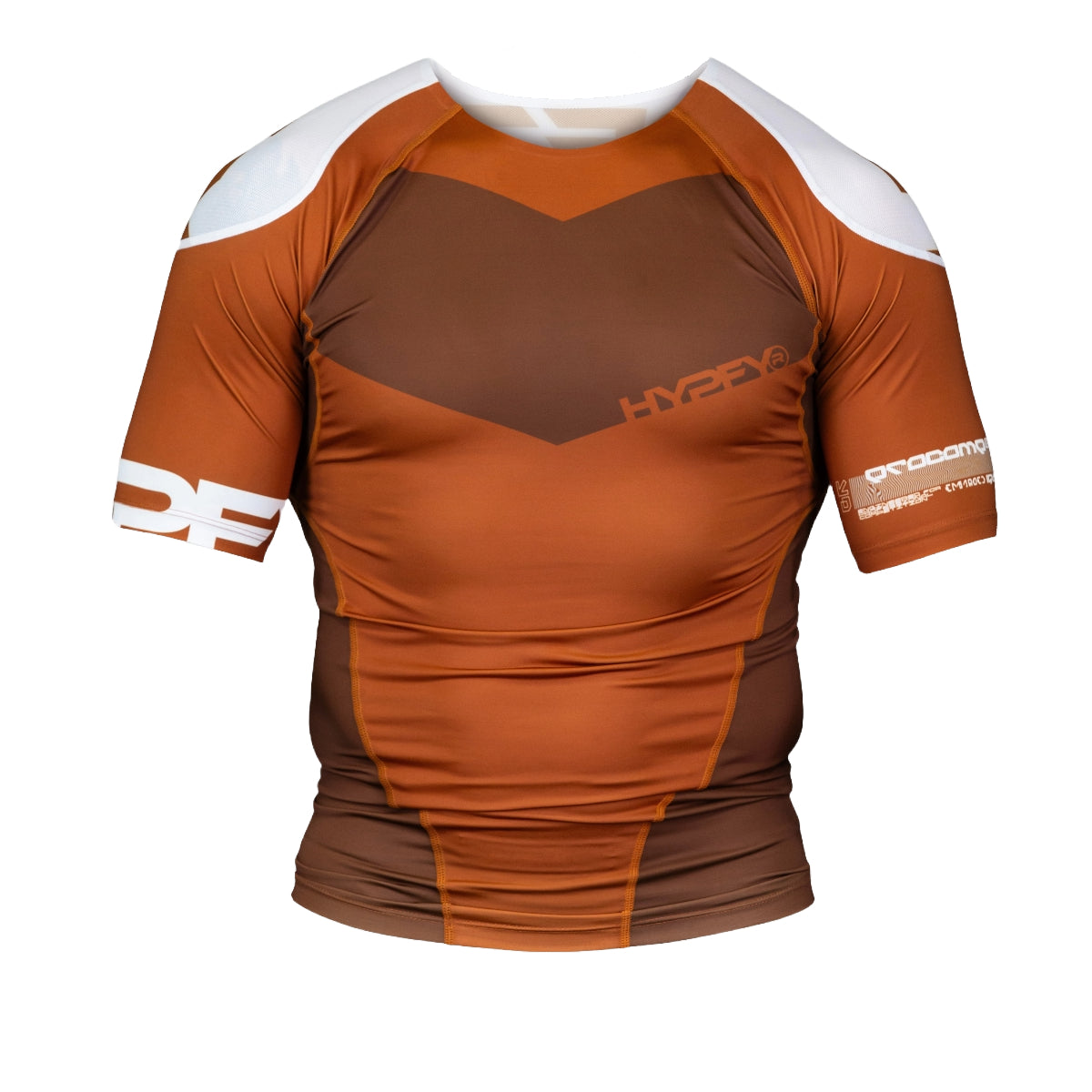 Hyperfly Supreme Edge Ranked Short Sleeve Rash Guard Brown