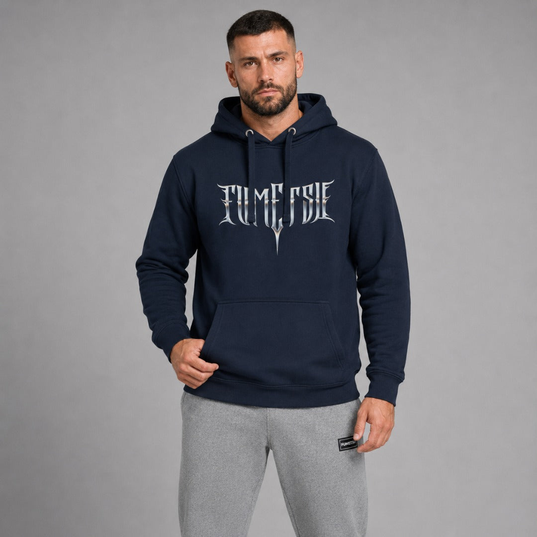 Fumetsu Brushed Metal Hoodie Navy