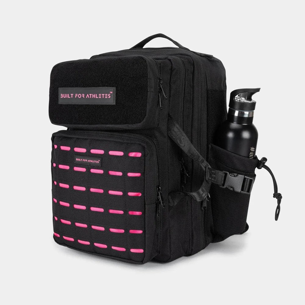 Gebaut für Athleten kleiner Fitnessstudio -Rucksack schwarz/rosa