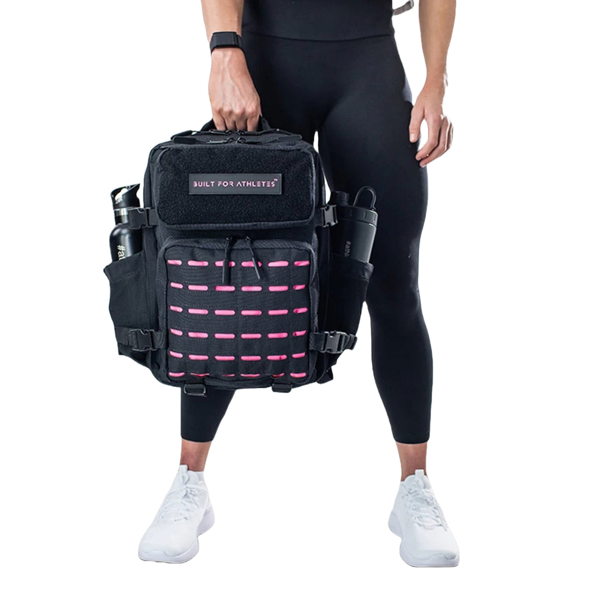 Black/Pink Built For Athletes Small Gym Backpack   