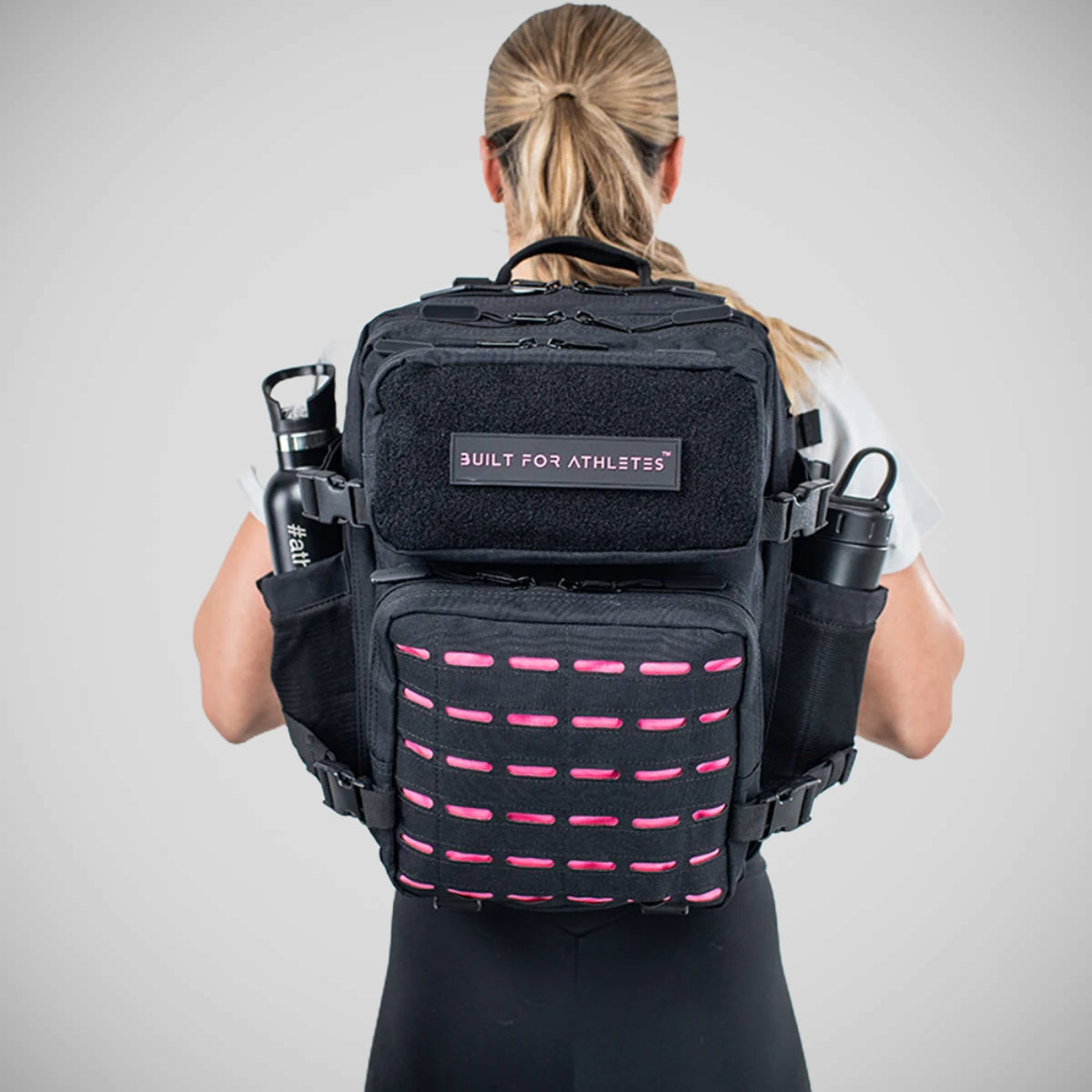 Black/Pink Built For Athletes Small Gym Backpack   