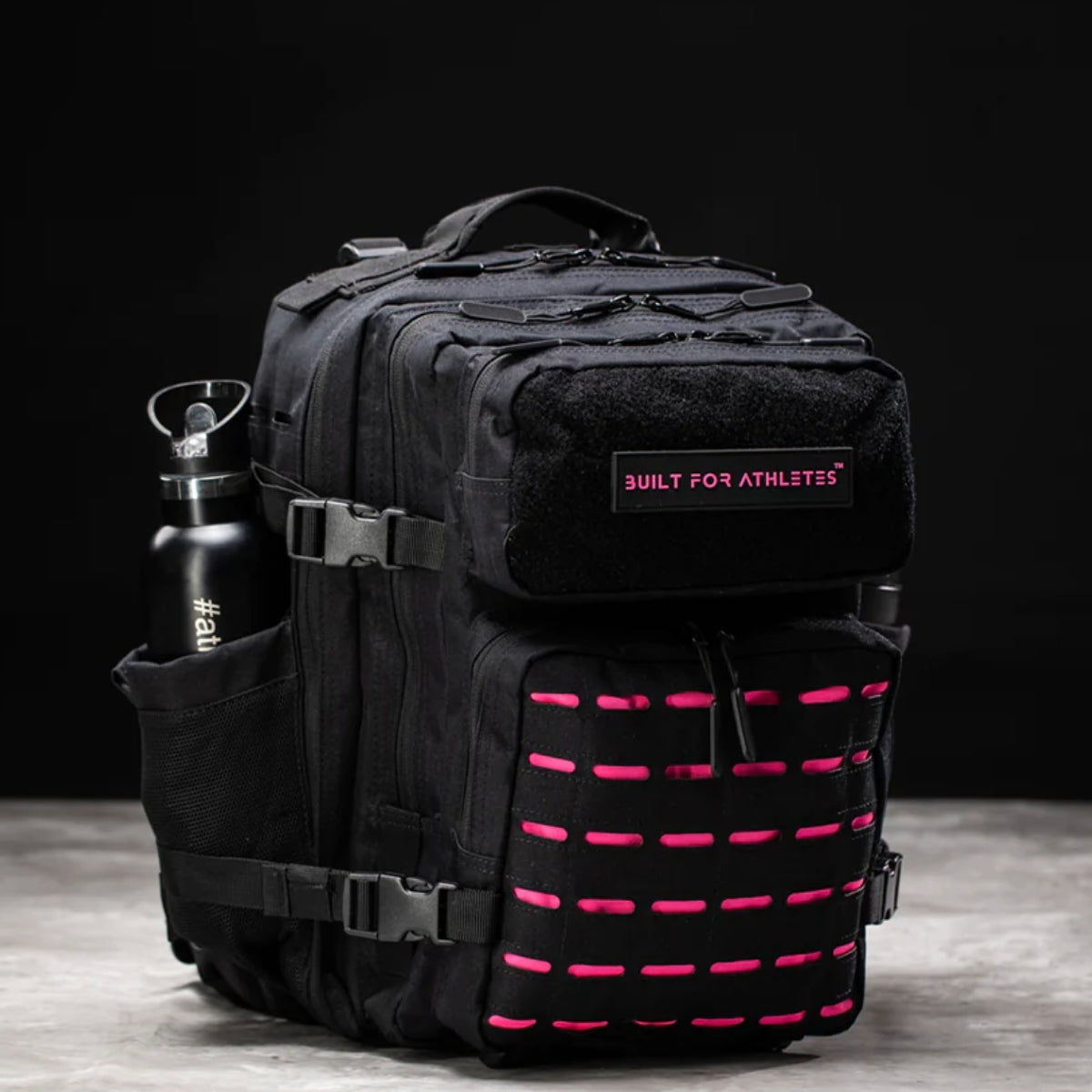 Black/Pink Built For Athletes Small Gym Backpack   