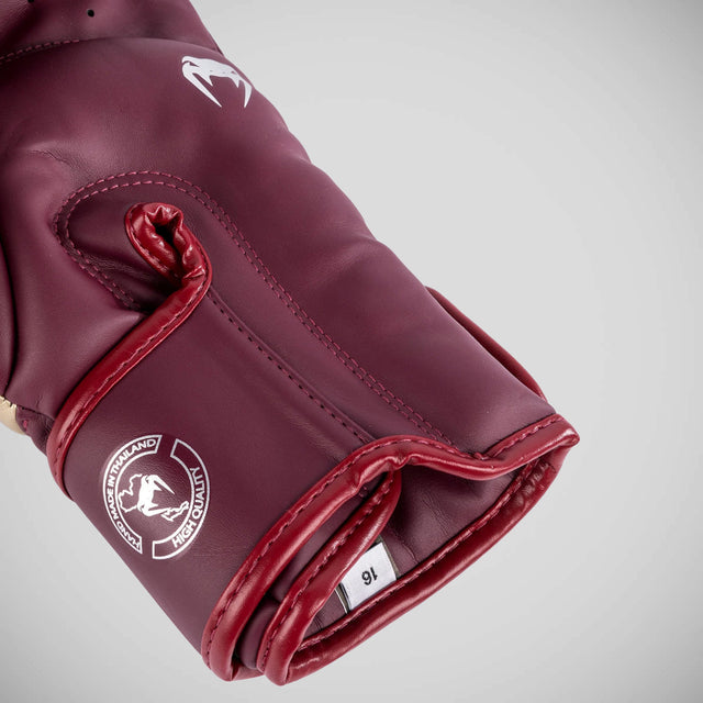 Venum Elite Boxing Gloves Burgundy/Gold