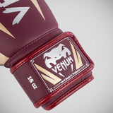 Luvas de boxe de elite de venum bordô/ouro