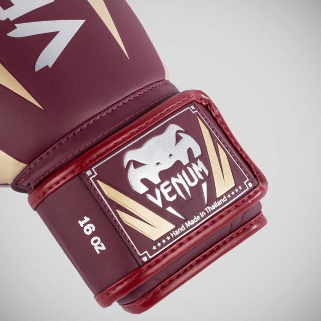 Venum Elite Boxing Gloves Burgundy/Gold