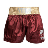 Burgundy/Gold/White Venum Classic Muay Thai Shorts   