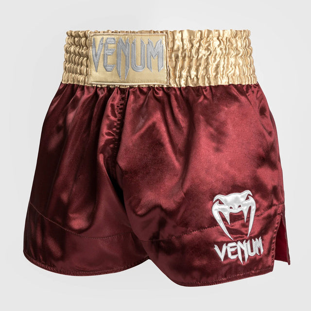 Venum Classic Muay Thai Shorts Burgundy/Gold/White