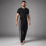 Bytomic Red Label Contact Pants with Stripe Black/White