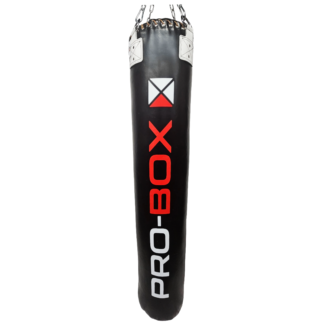 Pro-Box Champ 6ft Straight Punch Bag Black/White & Chain