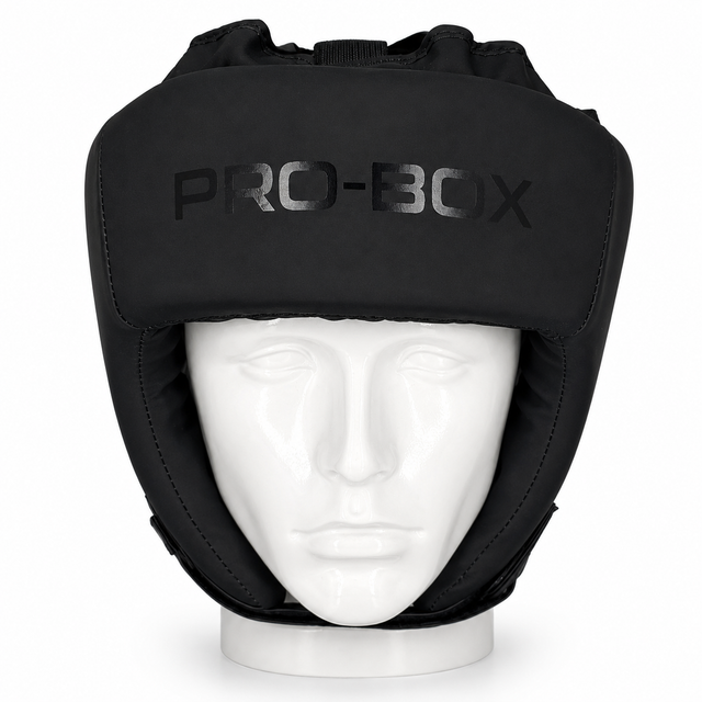 Pro-Box Club Spar Open Face Head Guard Matt Black