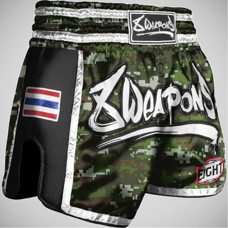 Camo 8 Weapons Super Mesh Muay Thai Shorts   