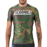 Camo Scramble Tactic Woodland Rash Guard   