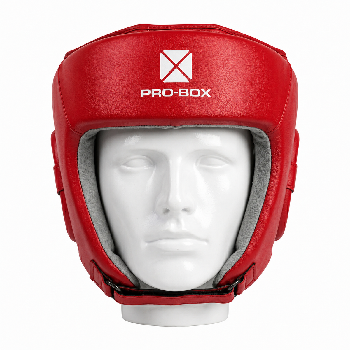 Pro-Box Leather Essential Head Guard Red