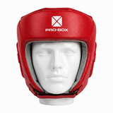 Pro-Box Leather Essential Head Guard Red