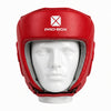 Pro-Box Leather Essential Head Guard Red