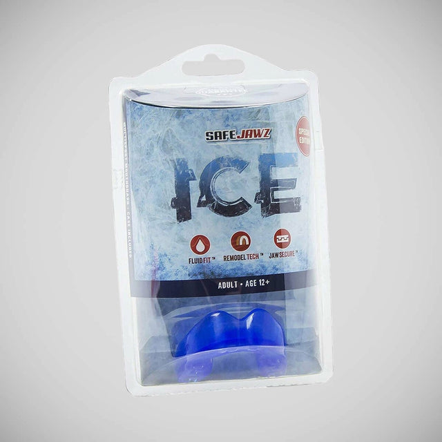 SafeJawz Extro Ice Mouth Guard Clear/Blue