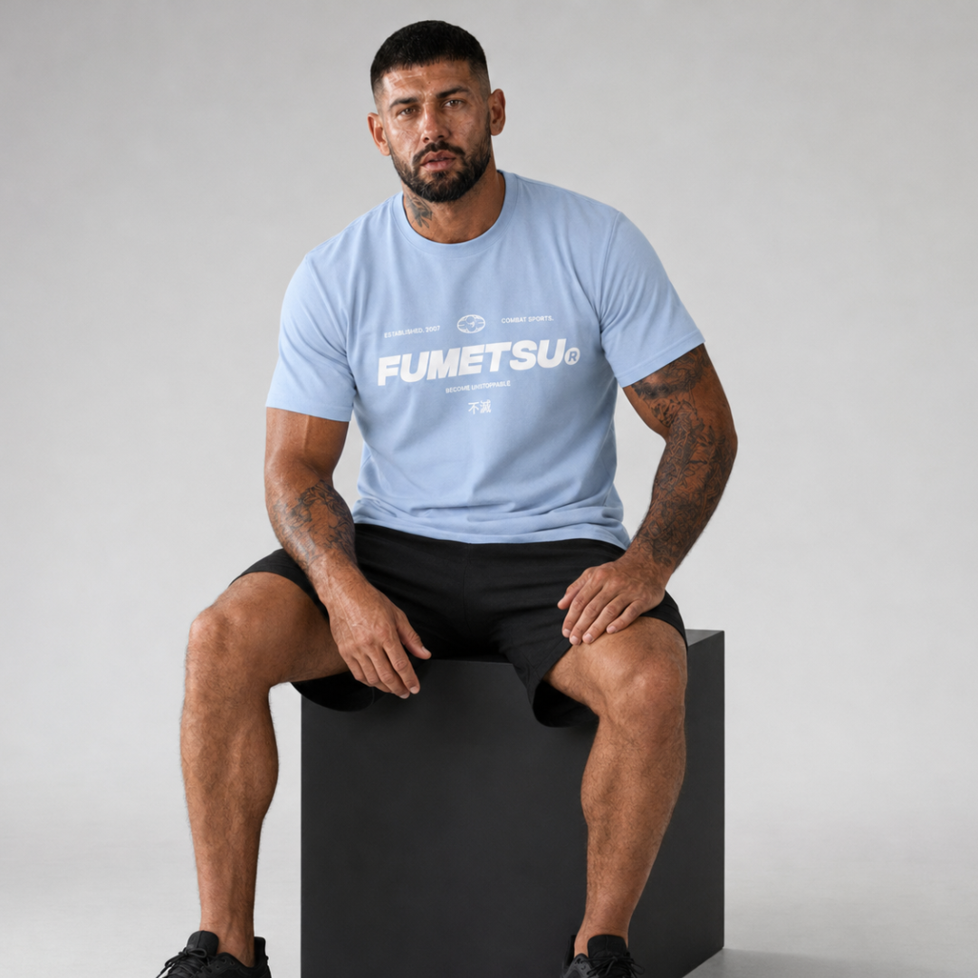 Fumetsu Combat Core T-Shirt Blue Lifestyle 3
