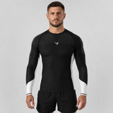 Fumetsu Competitor MK2 Long Sleeve Rash Guard Black/White Lifestyle 1