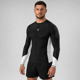 Fumetsu Competitor MK2 Long Sleeve Rash Guard Black/White Lifestyle 2