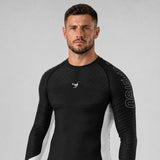 Fumetsu Competitor MK2 Long Sleeve Rash Guard Black/White Lifestyle 4