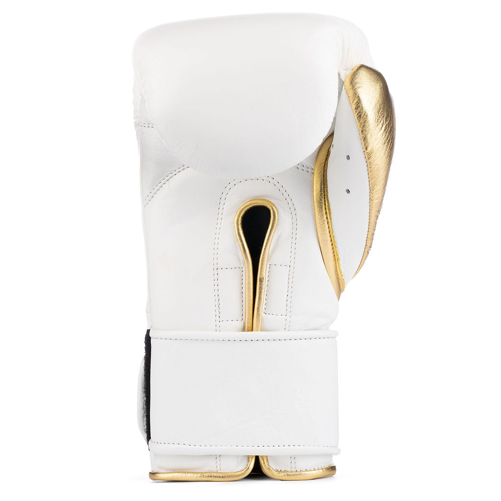 Bravose Elite Pro 2.0 Velcro Boxing Gloves White & Gold